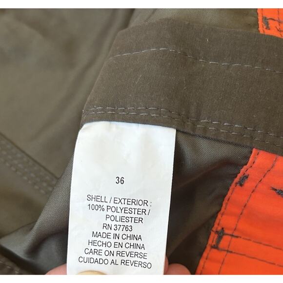 Y2K Red Sand Board Shorts Brown Hawaiian Swim Trunks Beach Surf Men’s 36 VTG - Picture 5 of 11